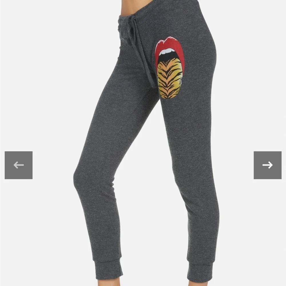 NWT Lauren Moshi Kizzy Tiger Tongue Crop sweatpants XS - Picture 2 of 12